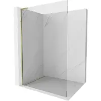Mexen Kioto L paroi de douche à l'italienne 85 x 200 cm, transparent, or - 800-085-103-50-00