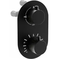 Mexen Kai mitigeur thermostatique douche/baignoire 3 sorties, noir (77602-70)