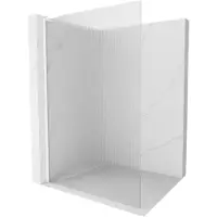 Mexen Kioto L paroi de douche à l'italienne 110 x 200 cm, transparent, blanc - 800-110-103-20-09