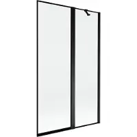 Mexen Mist Paroi de douche à 2 panneaux, droite 110 x 150 cm, cadre noir, noir - 8A9-110-011-70-70-P