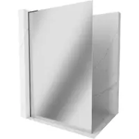 Mexen Kioto L paroi de douche Walk-in 120 x 200 cm, miroir, gris canon brossé - 800-120-103-66-50