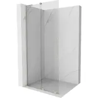 Mexen Velar L paroi de douche coulissante Walk-in 100 x 200 cm, transparent 8 mm, nickel brossé - 871-100-003-03-97