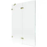 Mexen Cabine de douche Lunar, 2 portes, gauche, 120 x 150 cm, transparent, doré - 897-120-100-50-00-L