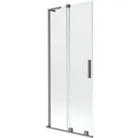 Mexen Velar L paravent de baignoire coulissant à 2 panneaux 85 x 150 cm, transparent, gun metal - 896-085-003-01-95