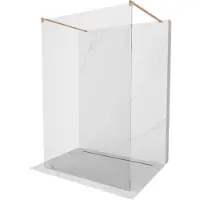 Mexen Kioto paroi de douche autoportante 110 x 200 cm, transparent 8 mm, cuivre brossé - 800-110-002-65-00