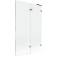 Mexen Lunar L Badewannenfaltwand 2-teilig rechts 110 x 150 cm, transparent, Chrom - 897L-110-100-01-00-P