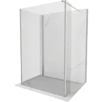 Mexen Kioto Cabine de douche à l'italienne 125 x 100 x 30 cm, transparent, nickel brossé - 800-125-100-221-97-00-030