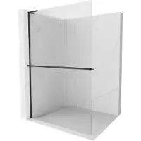 Mexen Kioto+ L paroi de douche avec tablette 70 x 200 cm, noir - 800-070-123-70-09