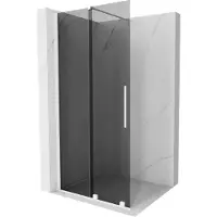 Mexen Velar paroi de douche coulissante à l'italienne 80 x 200 cm, graphite 8 mm, blanc - 871-080-000-43-20