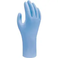 Showa 7502pf biodgradable jetable nitrile de nitrile de poudre de scurit gant gant aliment de scurit 2,5 mil d'paisseur petite (1 bote de