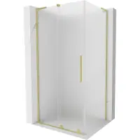 Mexen Velar L Cabine de douche avec porte coulissante 90 x 120 cm, Frost, or brossé - 871-090-120-33-55