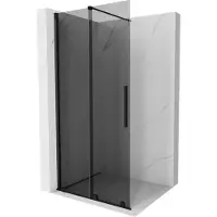 Mexen Velar Paroi de douche coulissante à l'italienne 70 x 200 cm, graphite 8 mm, noir - 871-070-000-43-70