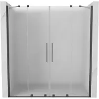 Mexen Porte de douche Velar 180 cm, dépolie, gris canon brossé.