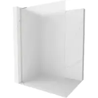 Mexen Kioto L Paroi de douche à l'italienne 70 x 200 cm, verre dépoli, nickel brossé - 800-070-103-97-30