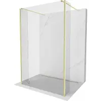 Mexen Kioto Paroi de douche 135x30x30 cm, Transparent, Or brossé