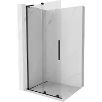 Mexen Velar L paroi de douche de plain-pied escamotable 90 x 200 cm, transparent 8 mm, noir - 871-090-003-03-70