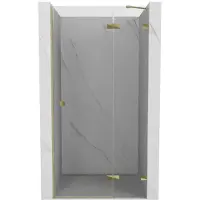 Mexen Lunar porte de douche battante droite 110 cm, transparent, doré - 834-110-000-50-00-P