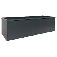 Mendler Jardinière surélevée MCW-N24, jardinière surélevée en métal, bac à fleurs, pot de fleurs, bordure anti-limaces, 78 x 250 x 90 cm, fer, 65 kg, anthracite