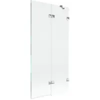 Mexen Lunar Pare-bain à deux portes à droite 90 x 150 cm, transparent, chrome - 897-090-100-01-00-P