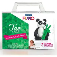 Graine Créative Coffret de modelage pâte polymère pour enfants - Tao le Panda 6,5 cm