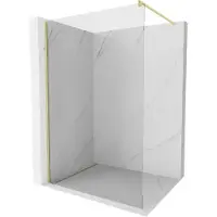 Mexen Kioto Paroi de douche à l'italienne 70 x 200 cm, transparent 8 mm, or brossé - 800-070-101-55-00