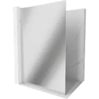 Mexen Kioto L Paroi de douche à l'italienne 100 x 200 cm, miroir, nickel brossé - 800-100-103-97-50