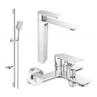 Mexen Alexa DQ62 Mélangeur lavabo et baignoire avec accessoires, chrome (71213DS62-00)