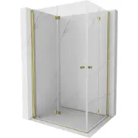 Mexen Mist-F Duo cabine de douche pliante 120 x 85 cm, transparent, or - 8A6-120L-085P-50-00