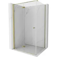 Mexen Mist-F T cabine de douche pliante gauche 95 x 100 cm, transparent, or - 8A6T-095-100-50-00-L