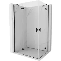 Mexen Mist H Duo cabine de douche à charnière 105 x 85 cm, transparent, noir - 8A5-105L-085P-70-00