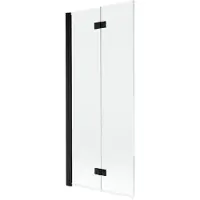 Mexen Mist Paroi de douche à 2 panneaux, gauche 80 x 150 cm, transparent, noir - 8A9-080-002-70-00-L
