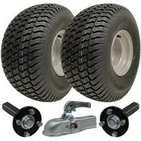 Parnells Kit de remorque en herbe pour ATV 20x10.00-8, moyeux et essieux moyeux et roues de mouse, attelage en coulée homologué 900 kg