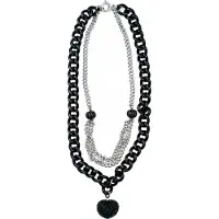 Folli Follie 4n0t096km Necklace Noir Femme