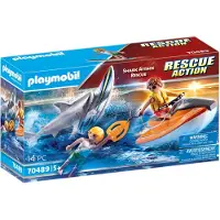 Playmobil Attaque de requin et bateau de sauvetage