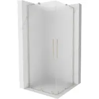 Mexen Velar L Duo cabine de douche coulissante 80 x 80 cm, givrée, nickel brossé - 871-080-080-02-33-97