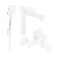 Mexen Royo R62 Mélangeur lavabo et baignoire avec accessoires, blanc (72213R62-20)