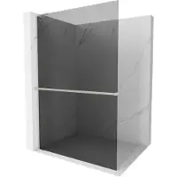 Mexen Kioto+ L Paroi de douche avec tablette Walk-in 90 x 200 cm, graphite, nickel brossé - 800-090-123-97-40