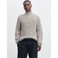 Jack & Jones Pull-over 'JORBLEECKER' noir / blanc chiné