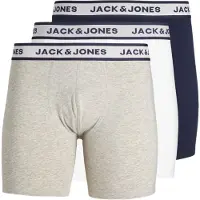 Jack & Jones Solid Plus Size Boxers 3 Units Blanc 3XL Homme
