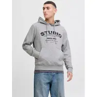 Jack & Jones Sweat-shirt 'JJYuki' gris / sapin / noir