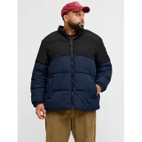 Jack & jones Plus Veste d’hiver 'JJPMAZE' bleu nuit / noir