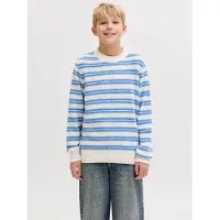 Jack & Jones Junior Pull-over bleu / bleu clair / blanc