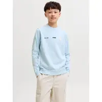 Jack & jones Junior Sweat 'JCOClub Summer' bleu clair / noir / blanc