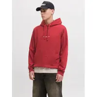 Jack & Jones Norrebro Emb Hoodie Rouge L Homme