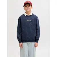 Jack & jones Junior Sweat 'JORNORREBRO' bleu foncé / orange