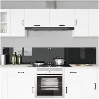 vidaXL : Dosseret de cuisine, 2 pièces, noir, 110 x 40 cm, verre trempé