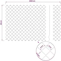 vidaXL Clôture à mailles métalliques avec poteaux, 25 x 0,8 m (L x H)