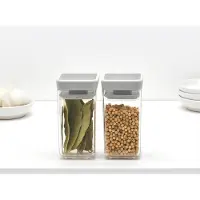 Brabantia Tasty+ Boîte rectangulaire 0,15 L Gris clair, Transparent 2 pièce(s)