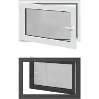 vidaXL Fenêtre de cave RISOR 90 x 70 cm PVC et verre, anthracite