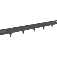 vidaXL Bordure de pelouse, 20 pièces, 100 x 12 cm, acier anthracite